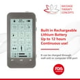 thumbnail image 2 of Massage Therapy Concepts Deluxe TENS Unit Muscle Stimulator & Accessories - Non-Invasive EMS Machine for Neck & Back Pain Relief, Sciatica - Electrotherapy with 12 Modes & 20, 2 of 9