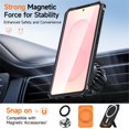 thumbnail image 2 of For Samsung Galaxy S25 Ultra 5G Case [Compatible With MagSafe], Hidden Metal Kickstand, Military-Grade Heavy Duty Case with Bumper Frame, 360° Full Body Shockproof Protection Cover,Orange, 2 of 7