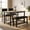 Gray, variant on TROPOW Farmhouse Style Dining Table Set for 4, Includes Space-Saving Wooden Table, Upholstered Bench, and Two Comfortable Chairs, Perfect for Kitchen, Dining Room, or Apartment Living