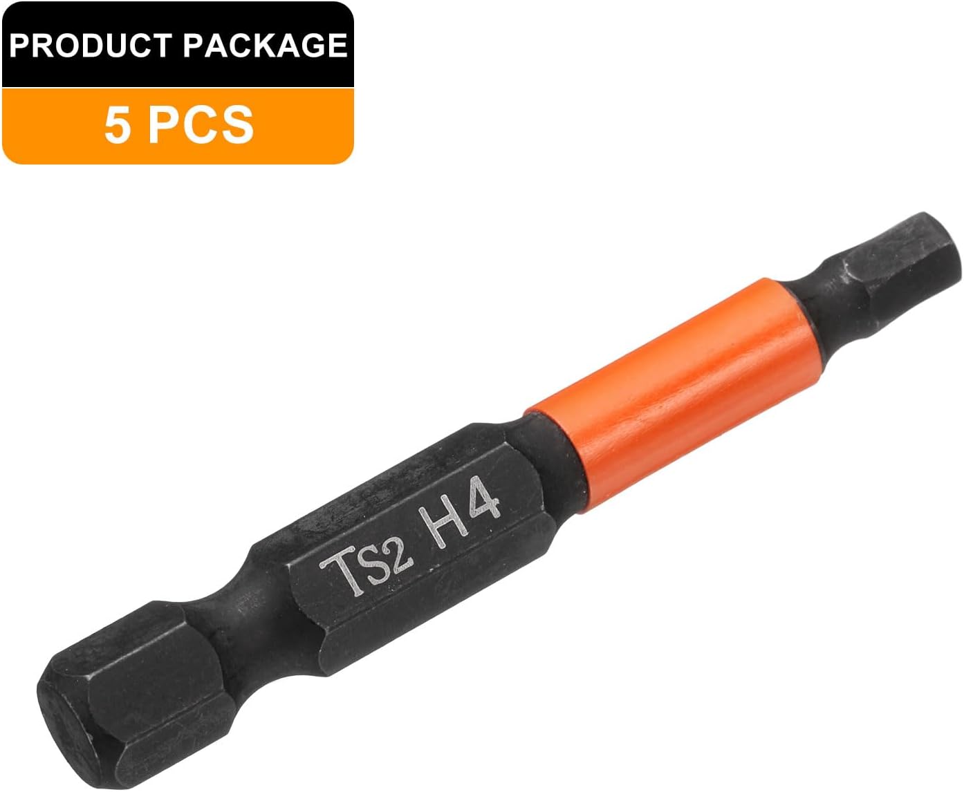 FRKSMD-5pcs Hex Head Wrench Drill Bit 4mm(H4) Metric 1/4" Hex Shank 2"(50mm) Length S2 Steel Magnetic Impact Drivers Screwdriver Bit Hexagon Electric Drill Bits