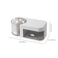 thumbnail image 4 of Sentmoon Storage Rack Bathroom Shelf Desk Organizer Cute Student Stationery Tray Pencil Cup Modern Office Desk Pencil Cup Trendy Study Table Accessory, 4 of 8