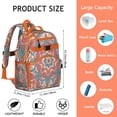 thumbnail image 3 of Zen Inspired Pattern Spiritual Awakening Print Lotus Flower Yoga Art Student Backpack Adjustable Shoulder Straps Chest Strap Durable, 3 of 6