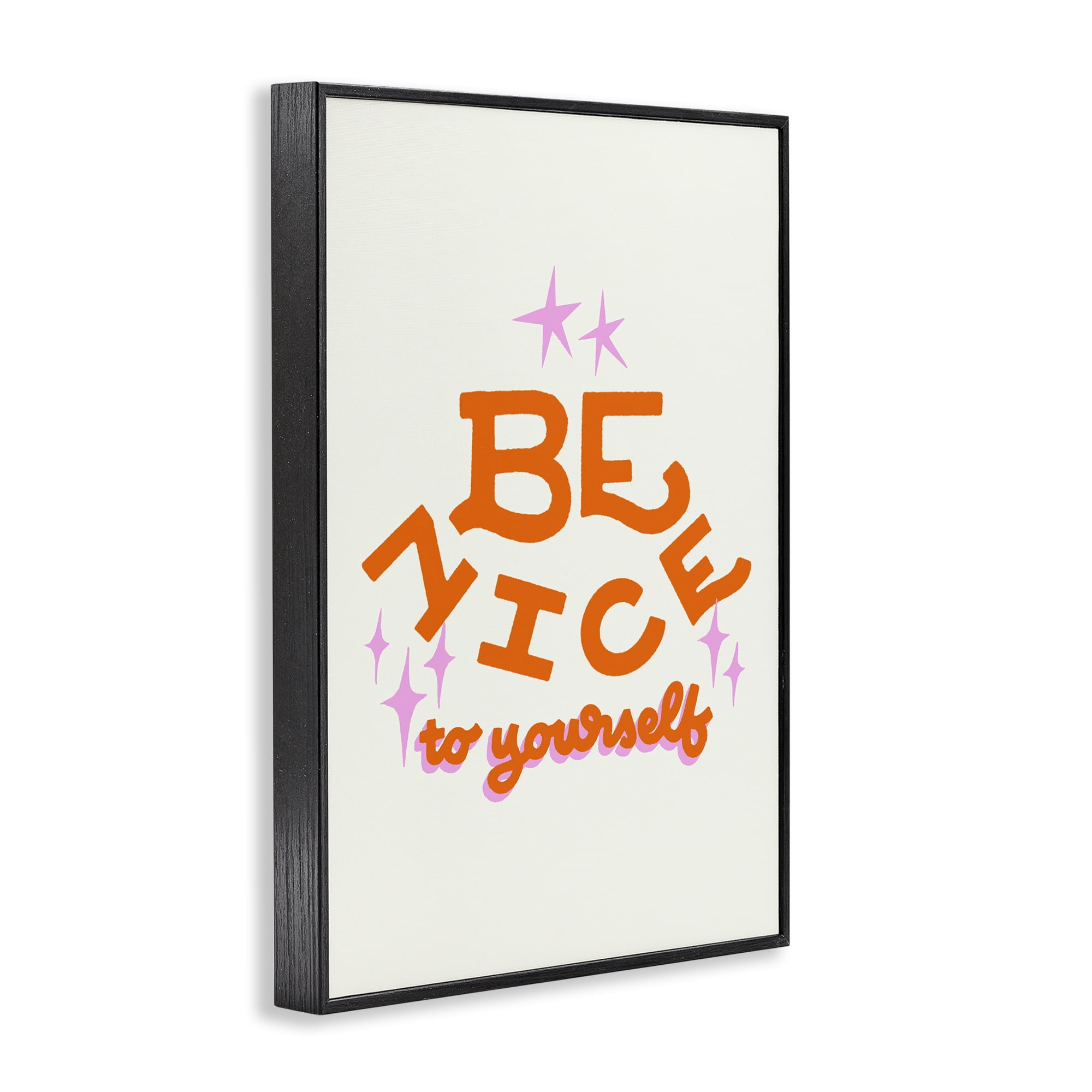 Stupell Industries Be Nice To Yourself Black Framed Giclee Art, design by Indira Prieto | IndySign
