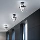 thumbnail image 2 of Lámpara de techo LED, lámpara de araña moderna negra, lámpara de techo cuadrada para pasillo de 22 W, luz blanca cálida de 3000 K, diámetro 22 cm, 2 of 6