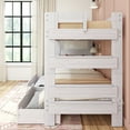 thumbnail image 5 of Max & Lily Solid Wood Modern Farmhouse Farmhouse Twin/Twin Bunk Bed with Storage Drawers, 5 of 9