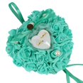 thumbnail image 1 of Wedding Ring Pillow, 7.9 Inch Foam Roses Heart Shaped Hanging Wedding Ring Pillow Box With Ribbon, Pearls And Rhinestones Ring Pillow Ring Cushion For, 1 of 1