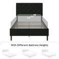 thumbnail image 3 of 4 Ever Winner Modern Upholstered Twin Platform Bed Frame with Button Tufted Headboard, Black, 3 of 5