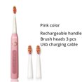 thumbnail image 3 of Cepillo de dientes eléctrico sónico Seago SG-507 para adultos, cuidado bucal, blanqueamiento dental, masaje de encías, 5 modos, cepillo de dientes recargable a prueba de agua, 3 of 5