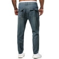 thumbnail image 4 of Kilaqueen Jeans for Men Elastic Waist Button Closure Solid Color Pants with Pockets Casual Stretch Relaxed Fit Pants, 4 of 4