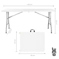 thumbnail image 2 of Mesa Plegable LUMO Portafolio Plastica 180 cm Metal Blanco Mediano, 2 of 7