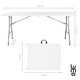 thumbnail image 2 of Mesa Plegable LUMO Portafolio Plastica 180 cm Metal Blanco Mediano, 2 of 7