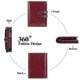 thumbnail image 4 of Small Leather Wallet for Women with RFID Blocking Bifold Purse Credit Card Holder Zipper Coin Pocket and ID Window, 4 of 4