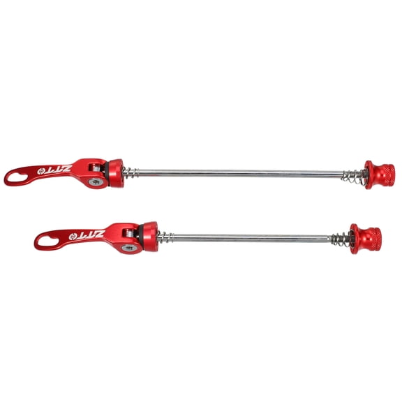Unique Bargains 2 Pcs Bicycle Quick Release Axles Skewers Lever Front Rear 15cm 5.91" 18.5cm 7.28" Red for MTB Mountain