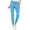 Blue, variant on Womens Scrub Joggers 4-Way Stretch Anti-Wrinkle Moisture-Wicking Elastic Waistband Four Pocket Jogger Pants, Green Apple, 3X