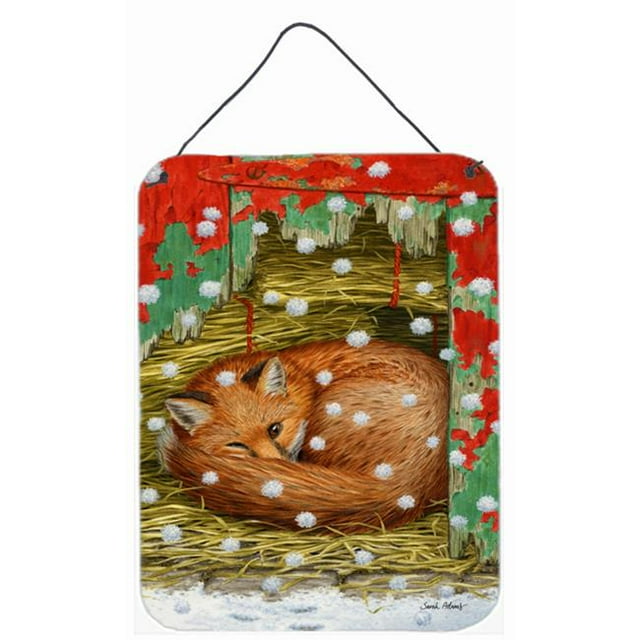 Carolines Treasures ASA2045DS1216 Fox Sleeping In The Snow Wall and Door Hanging Prints