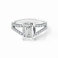 thumbnail image 5 of Split Shank jewels 2.25CT Emerald Moissanite Split Shank Engagement Ring For Women, 10K White Gold, 5 of 8