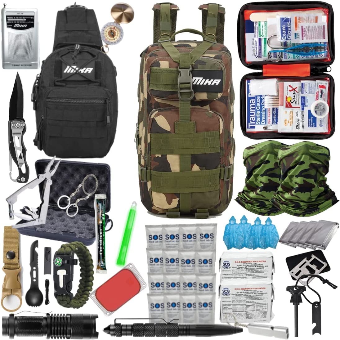 Bug Out Bag/Prepper/Car Safety Kit/Hurricane/Earthquake Emergency Christmas GIFT 