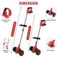 thumbnail image 6 of Battery Powered Weed Trimmer-24V 650W Electric Grass Cutting Machine with 2PCS Batteries 2000mAh-Lightweight for Garden & Lawn Edging (Red), 6 of 11