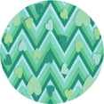 thumbnail image 1 of Ahgly Company Indoor Square Patterned Turquoise Green Area Rugs, 3' Square, 1 of 6