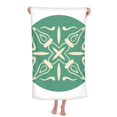 thumbnail image 1 of Talavera Style Green Decorative Pattern Hand Towel Bath Facecloth Soft Cotton Washcloth, 1 of 4