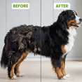 thumbnail image 4 of Poodle Grooming Comb - Metal Dematting Comb with Long & Short Stainless Steel Teeth for Removing Matted Hair & Knots, Safe and Gentle for Dogs & Cats (Green), 4 of 5