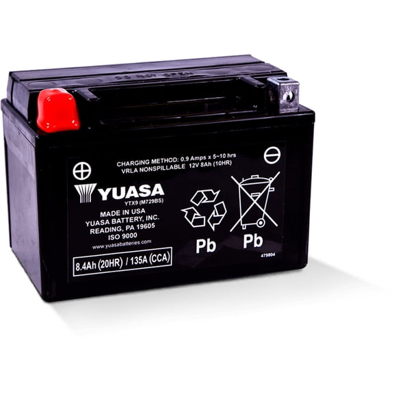 Yuasa YTX9 Maintenance Free AGM 12 Volt Battery