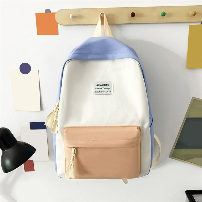 Colorblock large capacity backpack sale