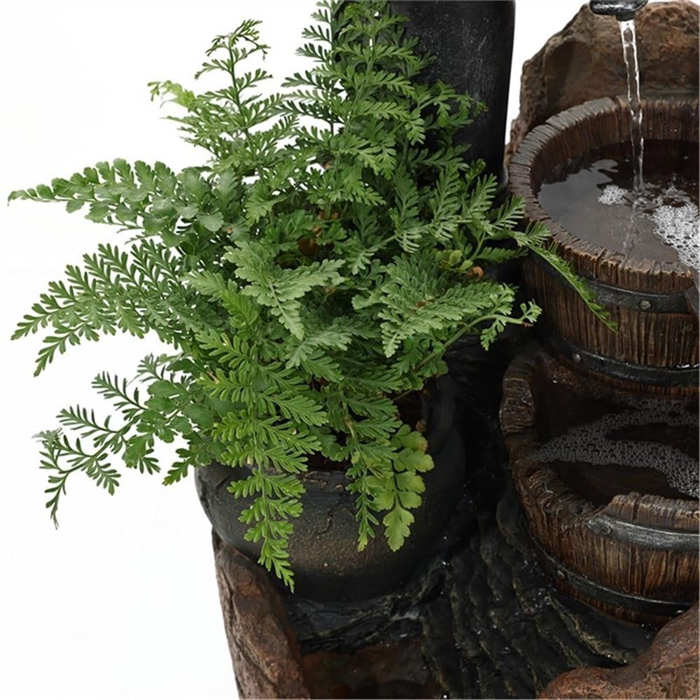 Jeco Glenville Water Pump Cascading Outdoor Polyresin Water Fountain