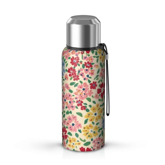 20 Oz Pioneer Flower Coffee Tumbler Double Wall Insulated Stainless Steel Water Bottle | Metal Reusable Thermoses Flask with Cup Cap | Leak & Sweat Proof with Anti-Dust Lid