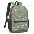 thumbnail image 2 of Pioneer Flower Floral Print Pattern 17" School Backpacks for Teens,Waterproof Oxford Fabric,S-Shape Padded Straps for School,Travel,Hiking,Camping, 2 of 5