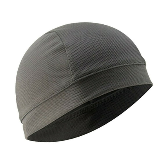 Skull Cap Beanie Helmet Liner Quick-dry Hat Cycling Breathable Running Hat, Gray