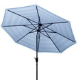 thumbnail image 4 of SAFAVIEH Iris 9' Market Auto Tilt Patio Umbrella, Baby Blue/White, 4 of 6