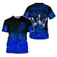 thumbnail image 5 of Custom Name 3D Bowling Shirt, Bowling Shirts for Men, Short Sleeve Shirts for Team Bowling (Grey, 2XL), 5 of 10
