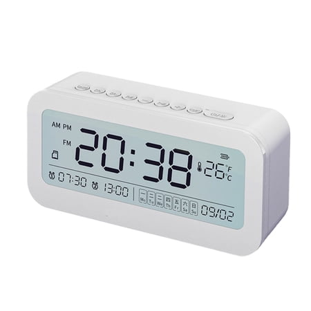 BT Connected Speaker Alarm Clock LCD Display/ Dual Alarm Design/ Temperature & Date Display/ Dual Clock System/ Type C Chargeing Port Design/ Built-in 1800mAh High Capacity Rechargeable Cell/ 3 Night