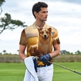 thumbnail image 3 of Sikiie Pastoral Sunflower Corgi Print Men's Short-sleeved POLO Shirts, Button-down Shirts and T-shirts are Suitable for Vacation, Leisure and Business-Small, 3 of 6