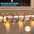 thumbnail image 3 of Guirnalda de luces navideñas Joiedomi Clear 150, blanco cálido, 9 m, 3 of 8