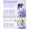 thumbnail image 4 of Portable Washing Machine, 16L Mini Washer for Apartments, RV & Travel | Folding Clothes Washer with Spin Basket & 3 Modes | Compact Washing Machine for Underwear, Socks, Baby Clothes (Purple), 4 of 8