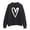 A Black, variant on Valentines Womens Crewneck Sweatshirt Love Heart Graphic Hoodless Sweater Casual Valentine's Day Pullover Tops Festival Clothing Crewneck Sweatshirt