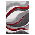 thumbnail image 2 of Safavieh Hollywood Dalton Abstract Area Rug, Gray/Red, 5'3" x 7'6", 2 of 11
