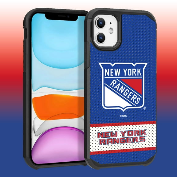 Apple iPhone 11 - NHL Licensed New York Rangers Team Logo on Jersey Textured Dual Layer Case