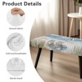 thumbnail image 5 of Psesaysky Watercolor Beach Decoration Dining Room Bench Slipcover, Polyester Spandex Fabric Scratch Resistant Removable Bench Cover for Living Room Dining, 5 of 5