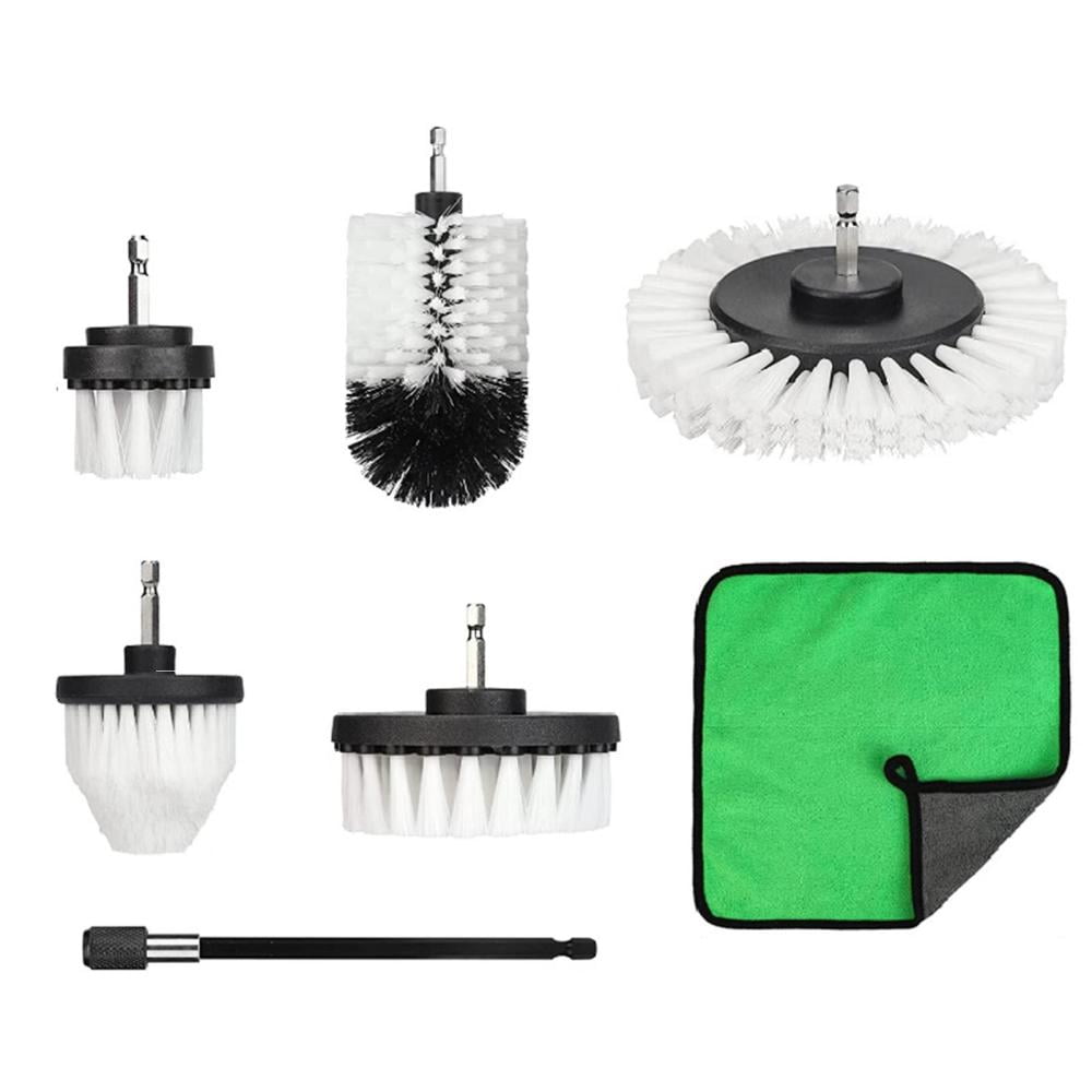 Drill Brush Set | 7 Pieces Power Scrubber Cleaning Brush | Drill Cleaning Brush Attachment Set ...