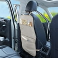 thumbnail image 4 of Kick Mat Back Seat Protector Waterproof Leather Car Seat Back Organizers Cover with 3 Storage Pockets for Kids Pets SUV Sedan Minivan Truck Car Travel Accessories (Beige 2-Pack), 4 of 6