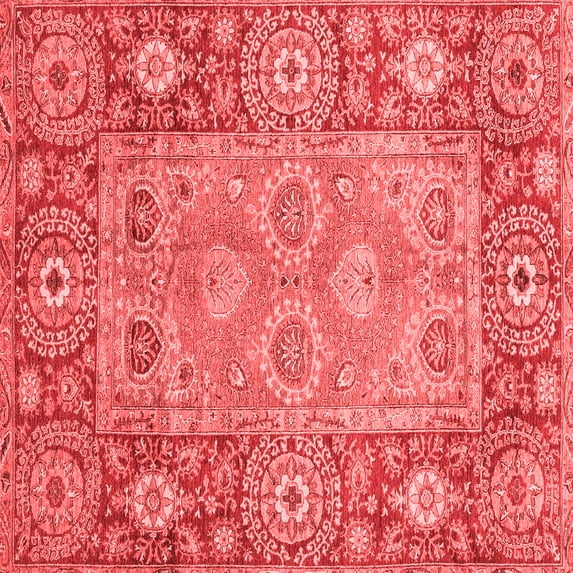 Ahgly Company Indoor Square Oriental Red Traditional Area Rugs, 5' Square