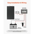 thumbnail image 3 of VEVOR Panel Solar Flexible 200 W, Cargador Monofásico Fuera de Red con Eficiencia del 21,9 % y Salida MC4, Impermeable IP67 para Superficies Curvas de Cabinas de Vehículos Recreativos y Marinos, 3 of 9