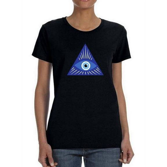 Evil Eye In A Triangle Shaped T-Shirt Women -Image by Shutterstock, Female 3X-Large