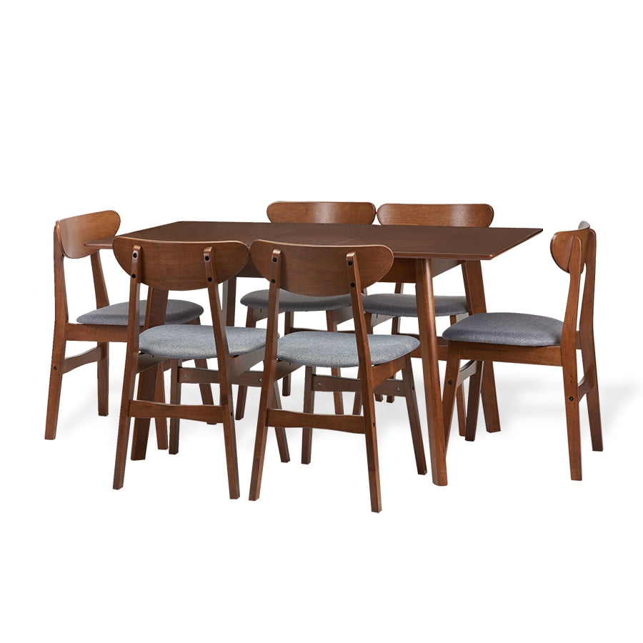 Dining Room Set of 6 Yumiko Chairs and Extendable Table Kitchen Modern ...