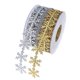 thumbnail image 4 of 10m Golden Silver Glitter Christmas Ribbon Lace Trims for Gift Wrapping Decor, 4 of 4