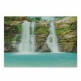 thumbnail image 1 of Rainforest Cutting Board, Waterfall in Tropic Rainforest Sunny Vacation Fresh Lake Waterscape, Decorative Tempered Glass Cutting and Serving Board, Small Size, Turquoise Green Brown, by Ambesonne, 1 of 1