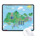 thumbnail image 1 of Singapore Travel Map Mousepad Stitched Edge Mat Rubber Gang Pad, 1 of 2